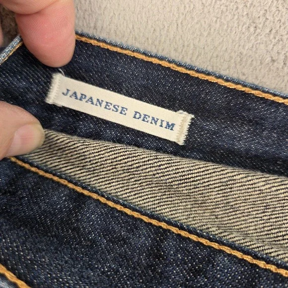 Edwin Jeans Mens 32x34 Blue Dark Wash ED-75 Mid Rise Tapered Japanese Denim - Picture 6 of 14